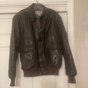 LL Bean Mens Leather Jacket